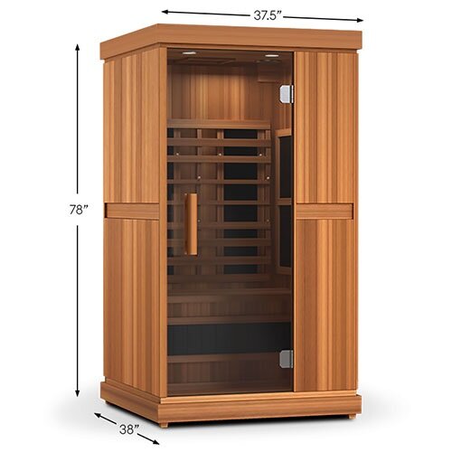 1-Person Home Infrared Sauna, 38”W x 38”D x 78”H